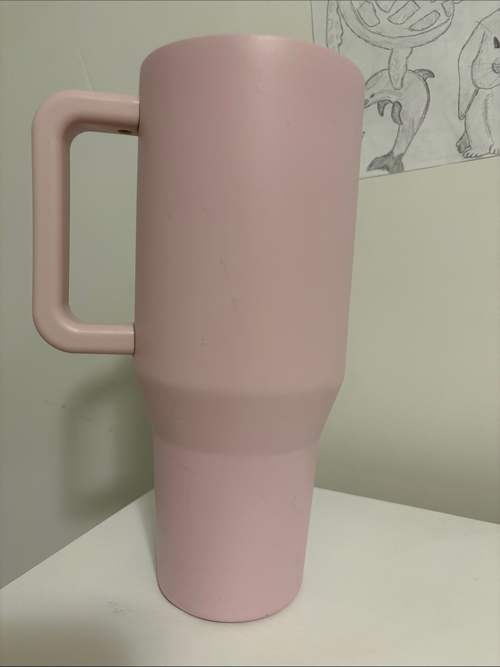 HydroJug in pink sand. Bottle and Straw (NO LID) - Picture 3 of 7